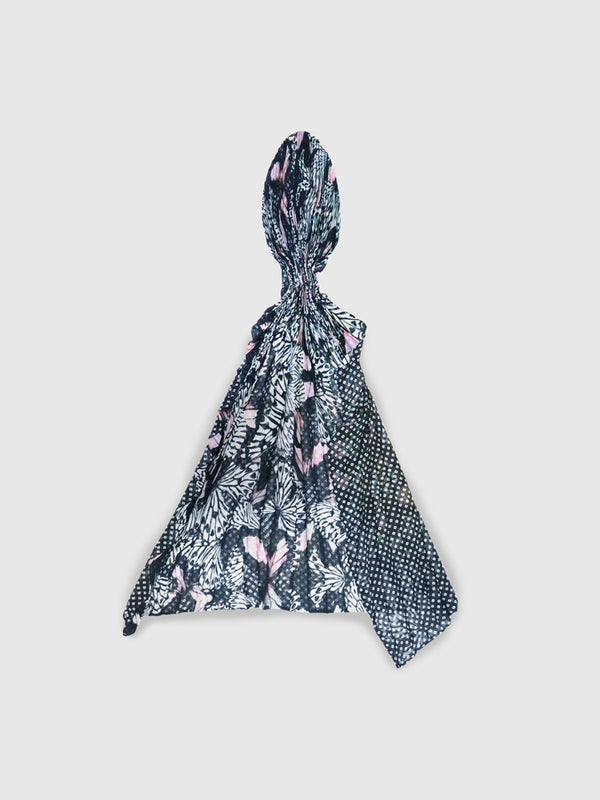 Nordic Butterfly Cinch-Pleated Scarf
