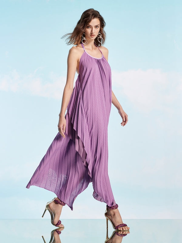 Lavender Halter Maxi Dress