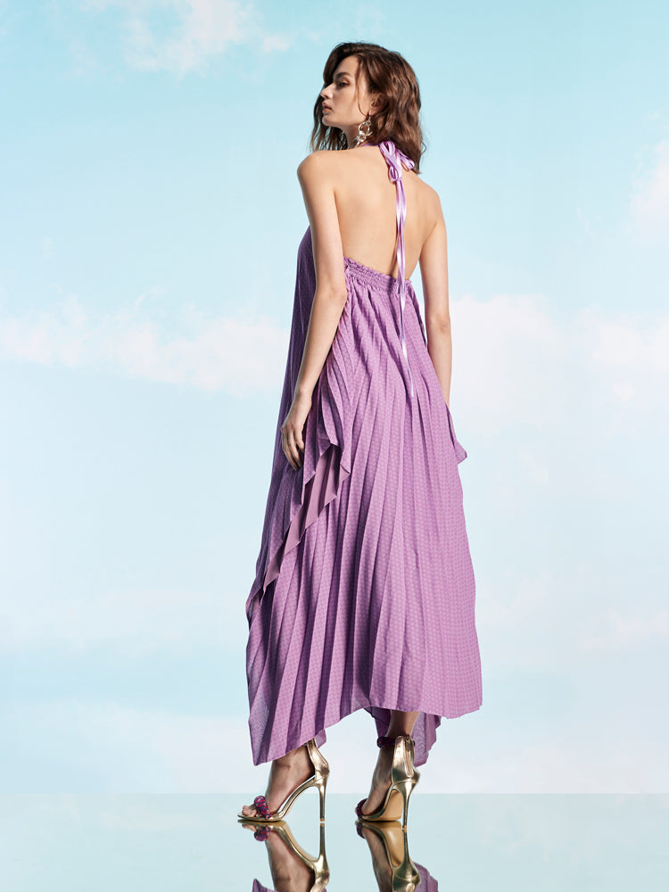 Lavender Halter Maxi Dress