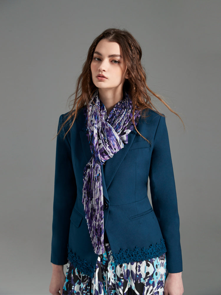 Amethyst Prism Pleated Scarf