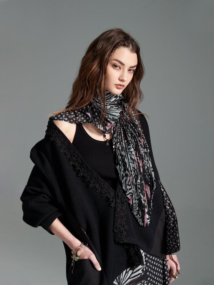 Nordic Butterfly Pleated Scarf