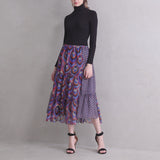 Zoelle Sapphire Peacock Irregular Skirt