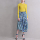 Zoelle Teal Peacock Irregular Skirt