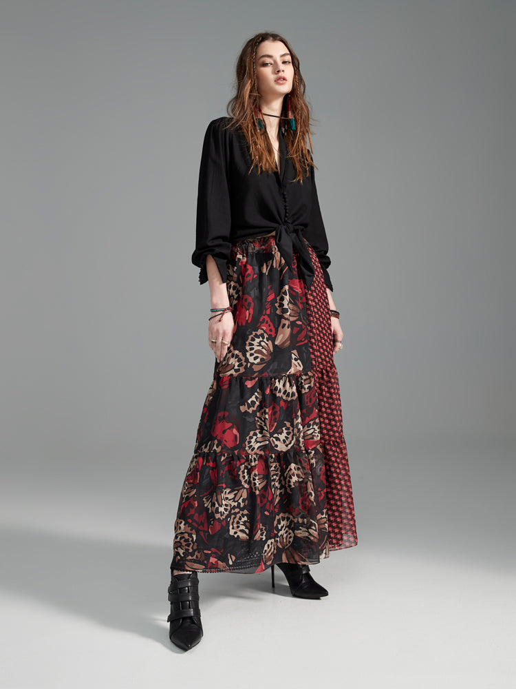 Zoelle Admiral Butterfly Tiered Skirt - Front