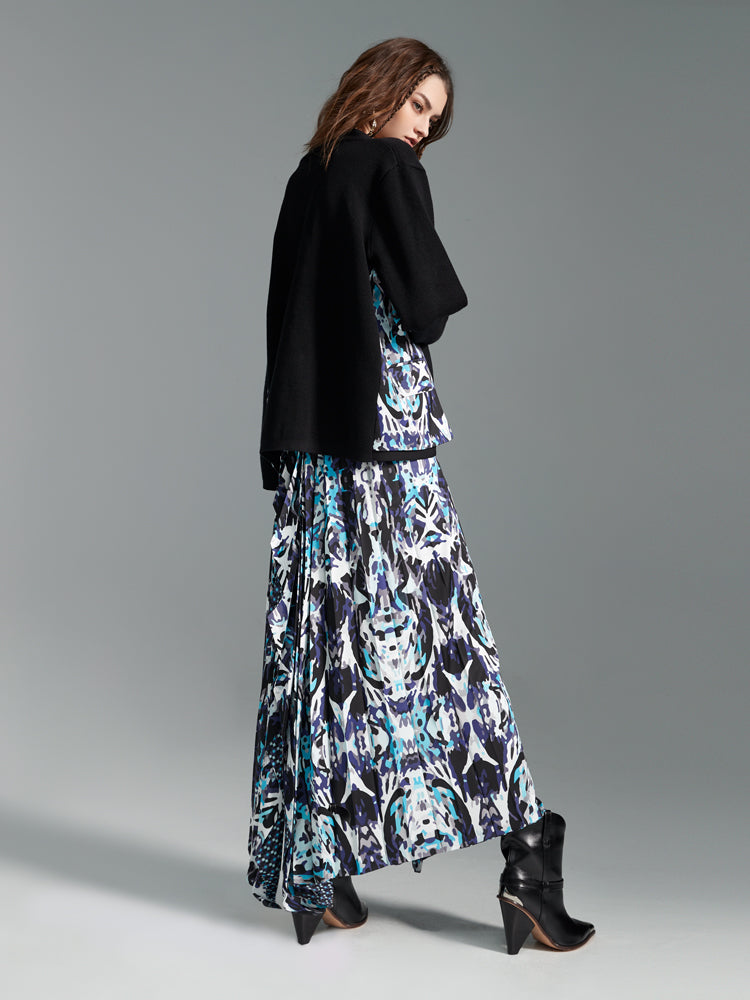 Zoelle Black Kimono Cardigan with Amethyst Prism