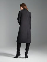 Zoelle Black Lace TrimTuxedo Coat - Back