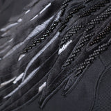 The Details of Zoelle Noir Beaded Embroidered Sweatshirt