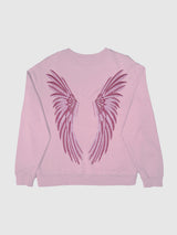 Rose Pink Beaded Wings Sweatshirt