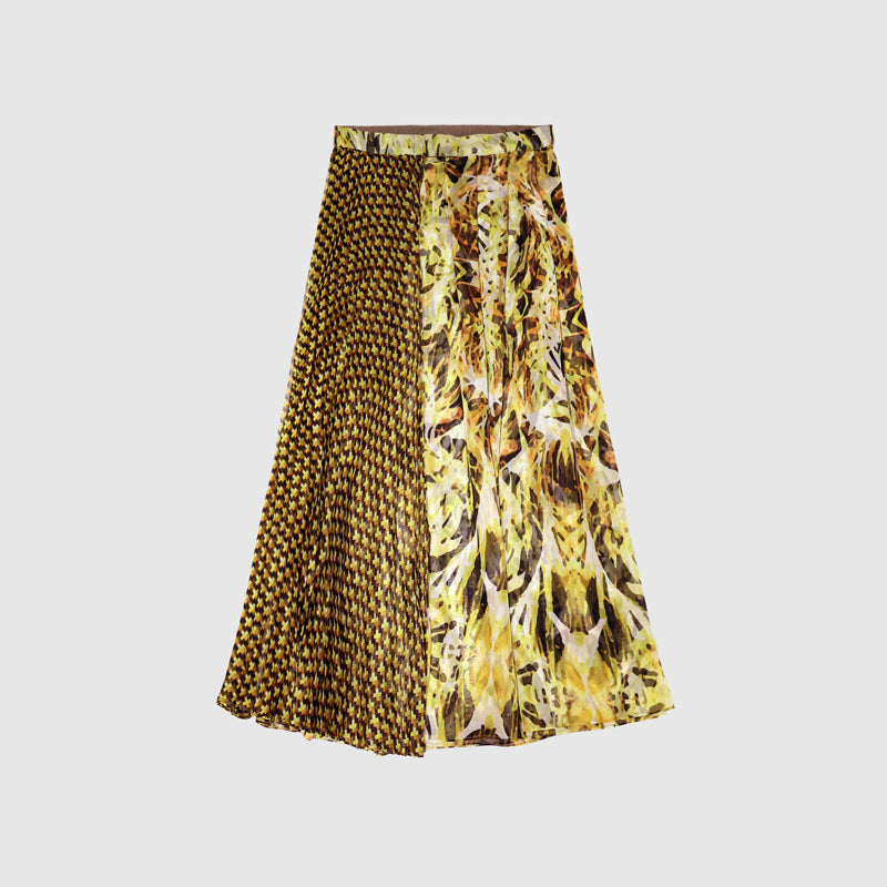 Zoelle Citrine Prism Pleated Wrap Skirt