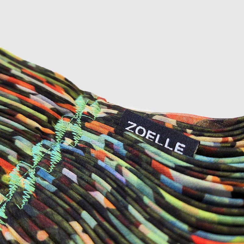 The details of Zoelle Malachite Butterfly Pleated Scarf