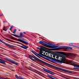 The details of Zoelle Mauve Chevron Pleated Scarf