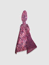Mauve Chevron Pleated Scarf