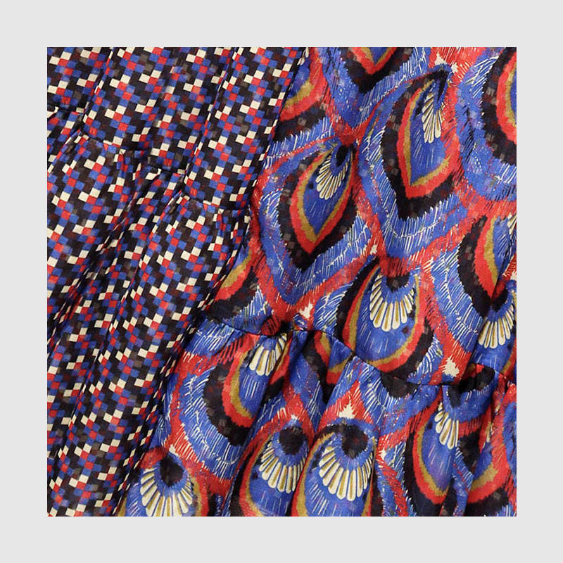The details of Zoelle Sapphire Peacock Irregular Skirt