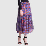 Zoelle Sapphire Peacock Irregular Skirt