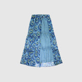 Zoelle Teal Peacock Irregular Skirt