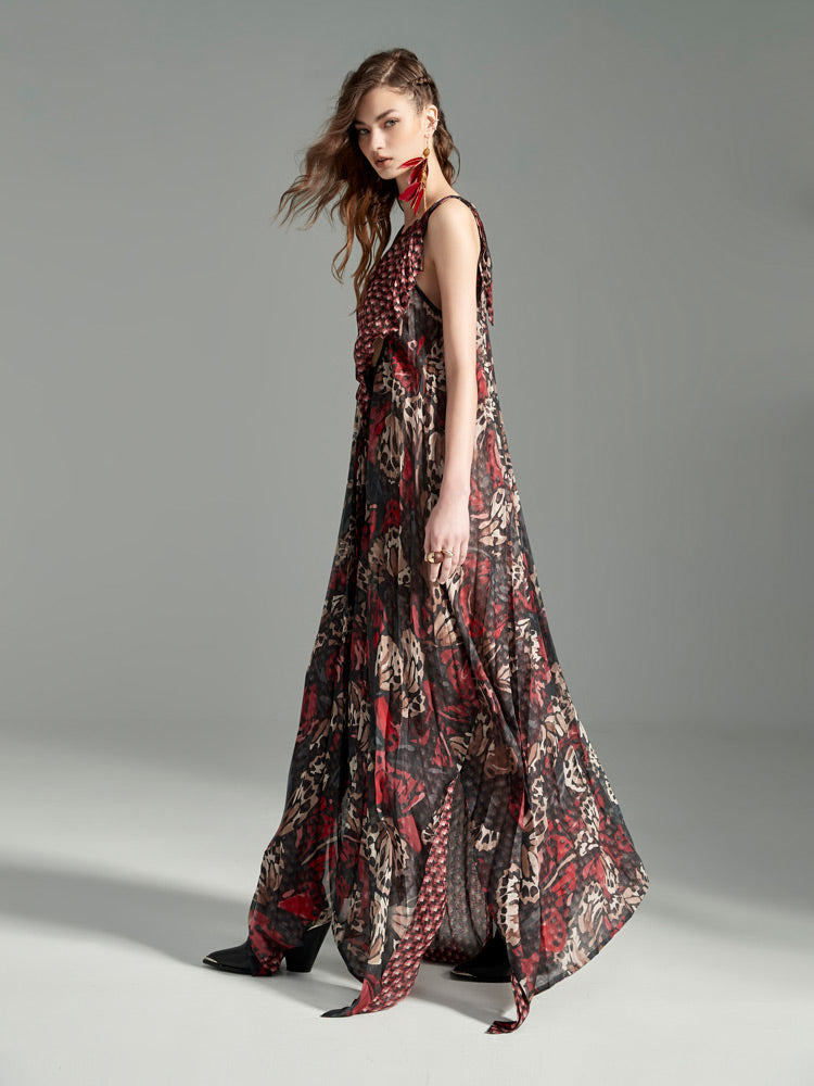 Admiral Butterfly Reversible Maxi Dress