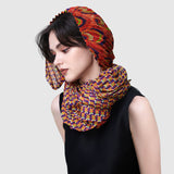 Zoelle Fire Opal Peacock Pleated Scarf