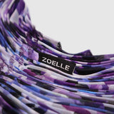 The details of Zoelle Amethyst Prism Pleated Scarf 