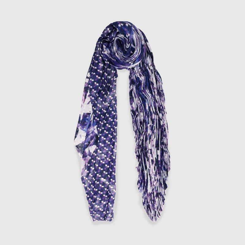 Zoelle Amethyst Prism Pleated Scarf 
