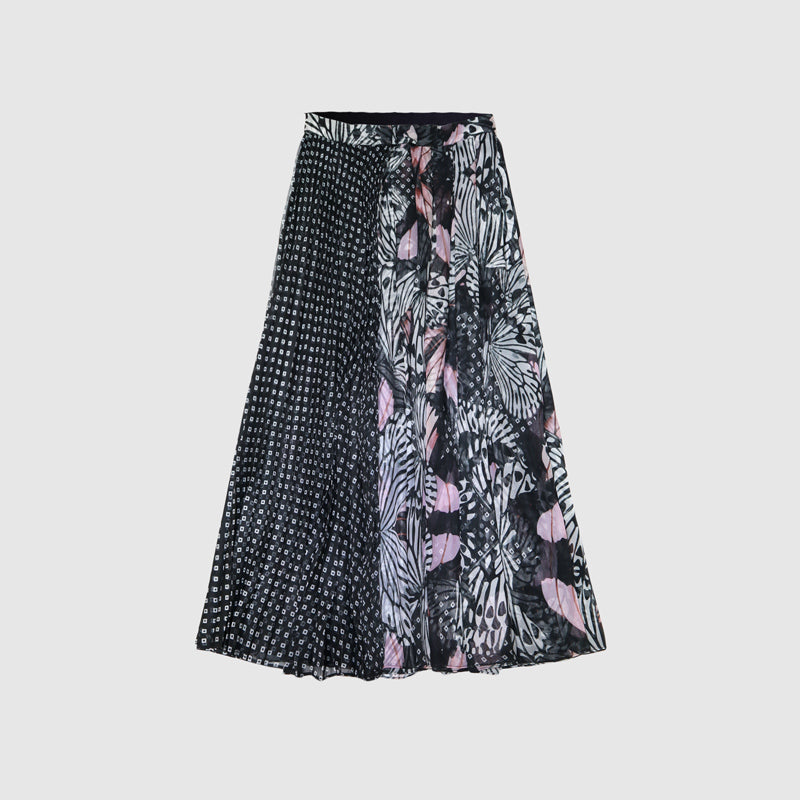 Zoelle Nordic Butterfly Pleated Wrap Skirt