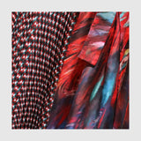 The details of Zoelle Rising Phoenix Pleated Wrap Skirt