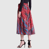 Zoelle Rising Phoenix Pleated Wrap Skirt