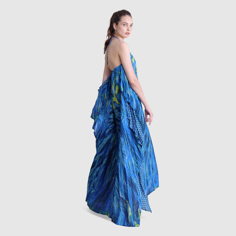 Zoelle Oceanic Phoenix Halter Maxi Dress