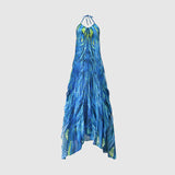 Zoelle Oceanic Phoenix Halter Maxi Dress