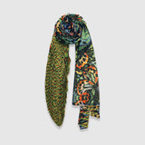 Zoelle Malachite Butterfly Pleated Scarf