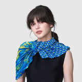 Zoelle Oceanic Phoenix Pleated Scarf