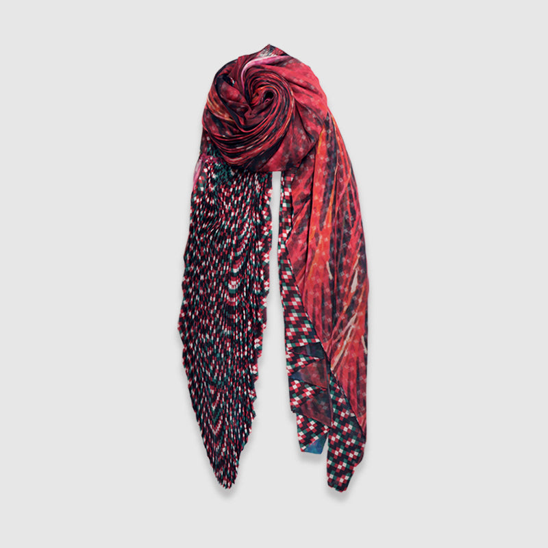 Zoelle Rising Phoenix Pleated Scarf