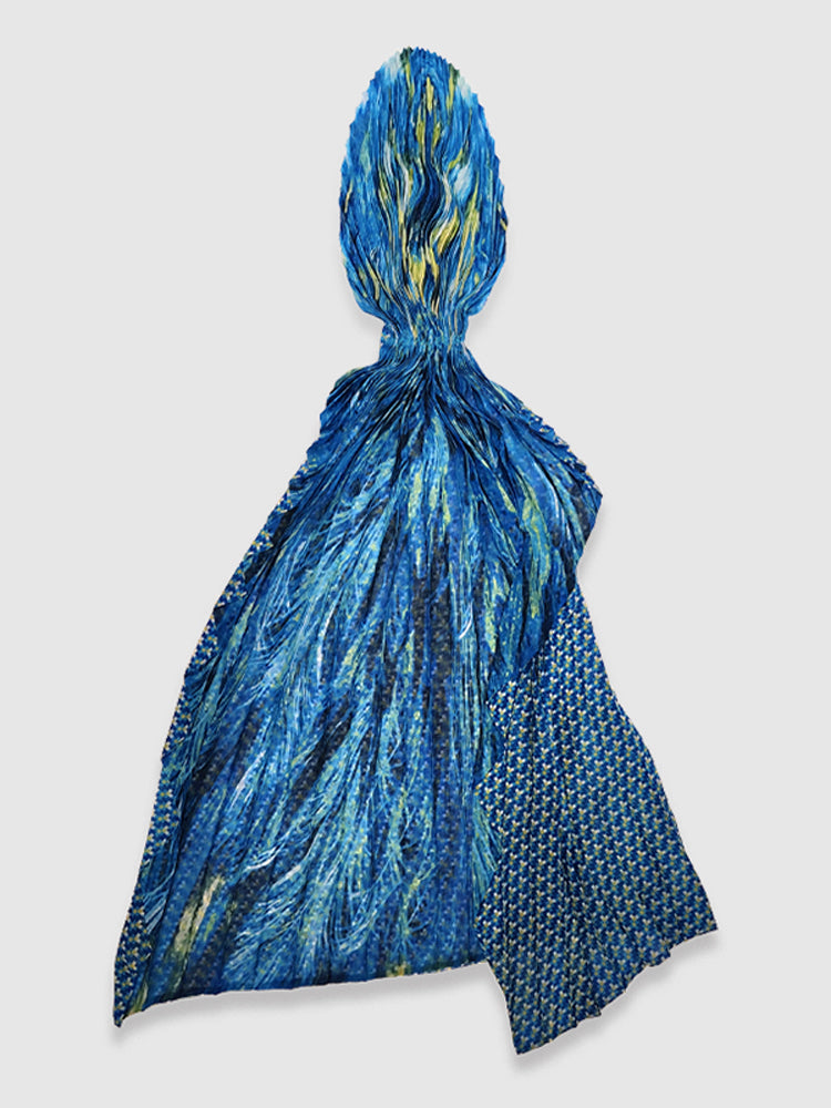 Oceanic Phoenix Pleated Scarf