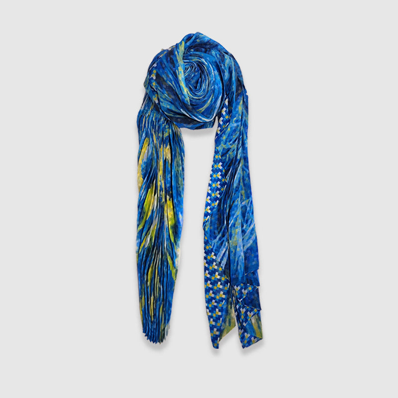 Zoelle Oceanic Phoenix Pleated Scarf