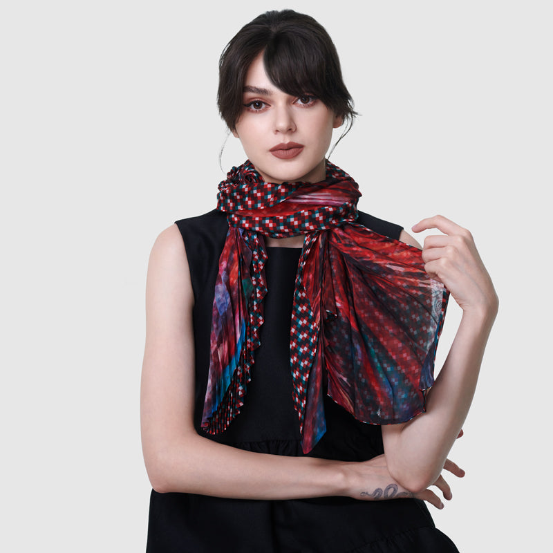 Rising Phoenix Pleated Scarf