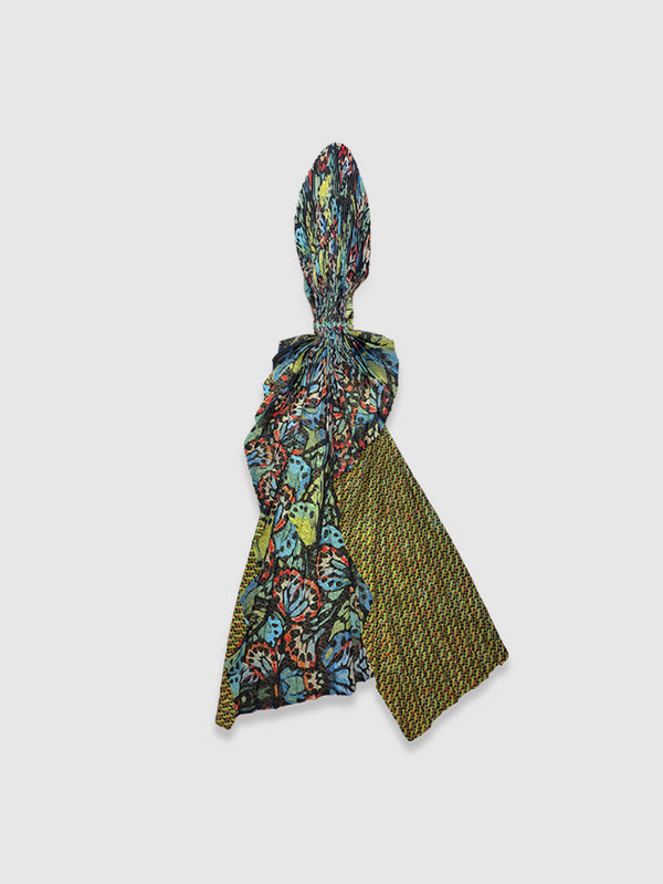 Malachite Butterfly Pleated Scarf