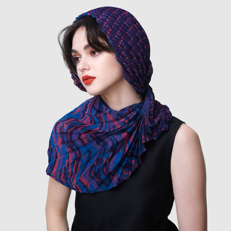 Zoelle Purple Haze Pleated Scarf