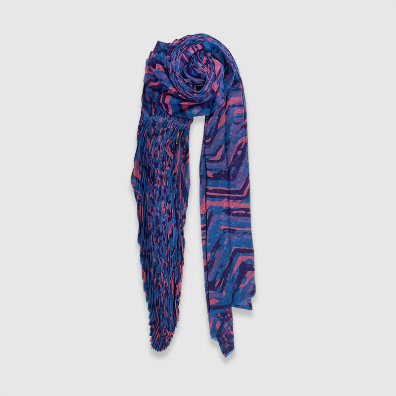 Zoelle Purple Haze Pleated Scarf