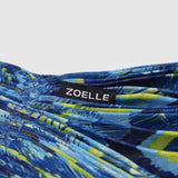 The details of Zoelle Teal Peacock Pleated Scarf