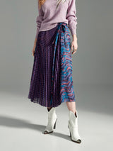 Zoelle Purple Haze Pleated Wrap Skirt