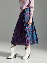 Zoelle Purple Haze Pleated Wrap Skirt