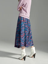 Zoelle Purple Haze Pleated Wrap Skirt