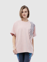 Soft Pink Embroidered Pique Tee