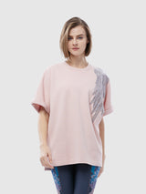 Soft Pink Embroidered Pique Tee