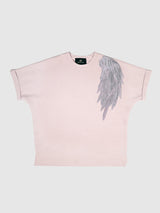 Soft Pink Embroidered Pique Tee