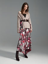 Zoelle Taupe Kimono Cardigan with Jasper Butterfly - Front