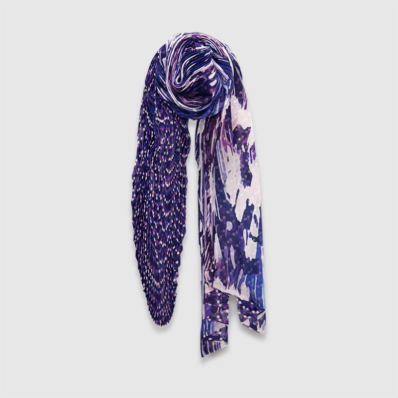 Zoelle Violet Starling Pleated Scarf