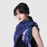 Zoelle Violet Starling Pleated Scarf
