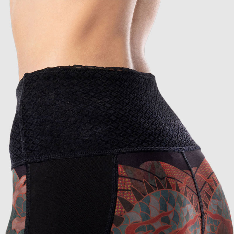 Zoelle Bybs Xculpt dragon scarlet leggings high waist detail
