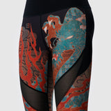 Zoelle Bybs Xculpt dragon scarlet leggings pattern detail