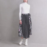 Zoelle Nordic Butterfly Pleated Wrap Skirt